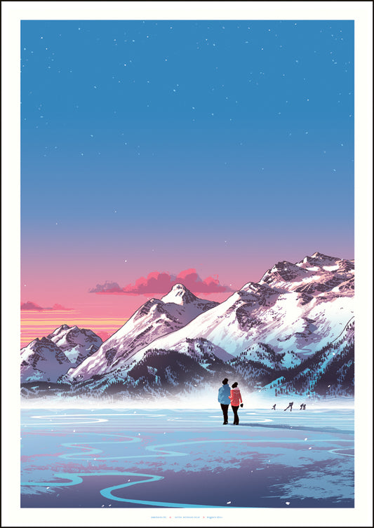 Poster Engadin Silsersee Schweiz