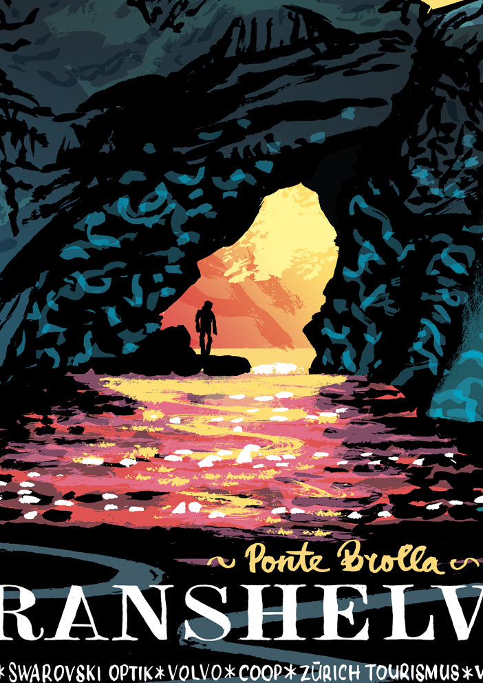 Poster Ponte Brolla, Tessin