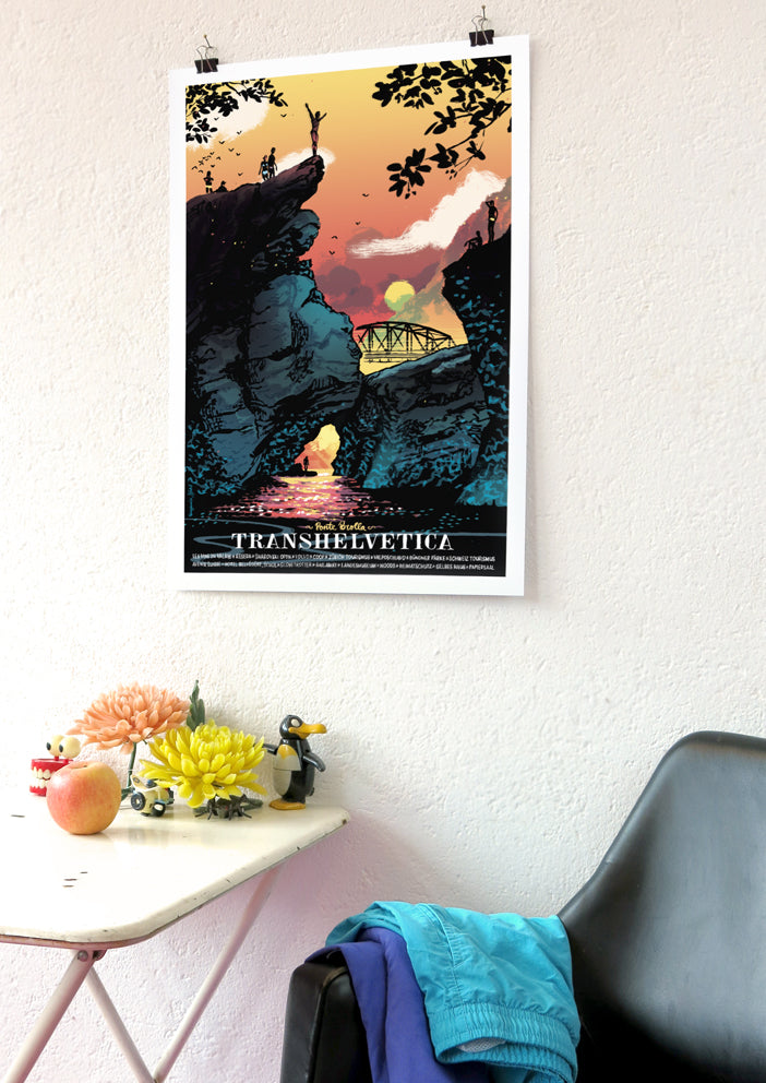 Poster Ponte Brolla, Tessin