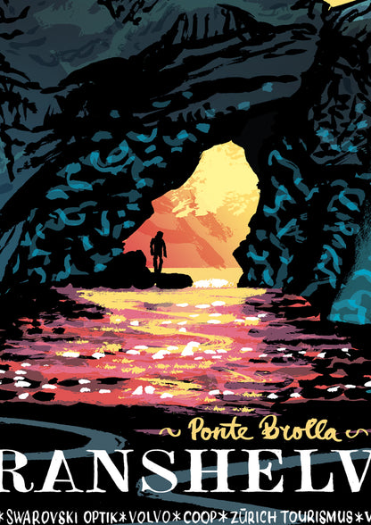 Poster Ponte Brolla, Tessin