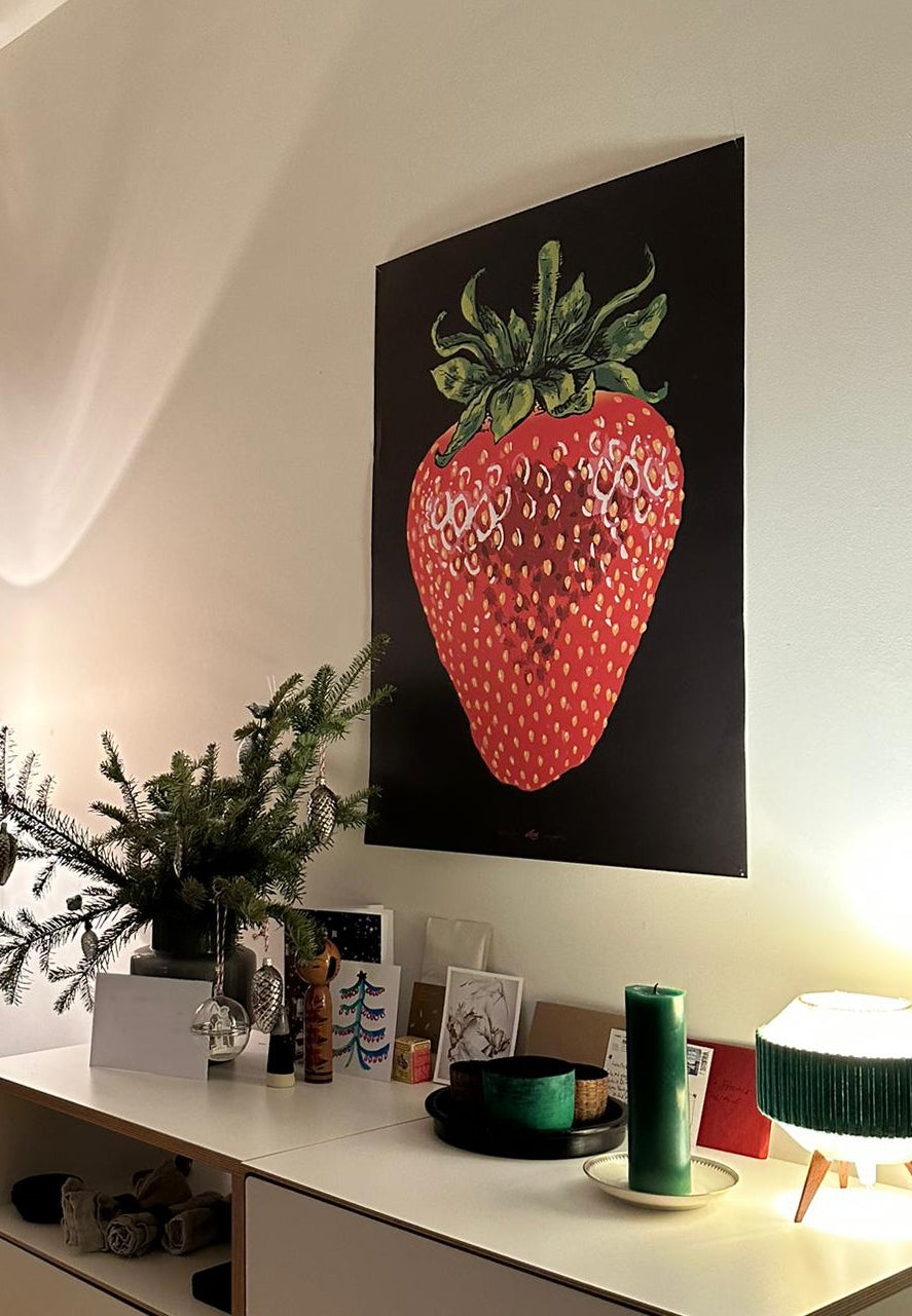 Poster Erdbeere Liebe